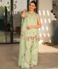 KHADDAR-3PC WITH KHADDAR PRINTED SHIRT & TROUSER-923