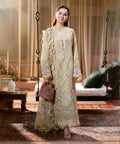 Dhanak-3PC Embroidered Shirt with Digital Printed Wool Shawl-3333