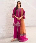 Dhanak-3PC Embroidered Shirt with Digital Printed Wool Shawl -3371