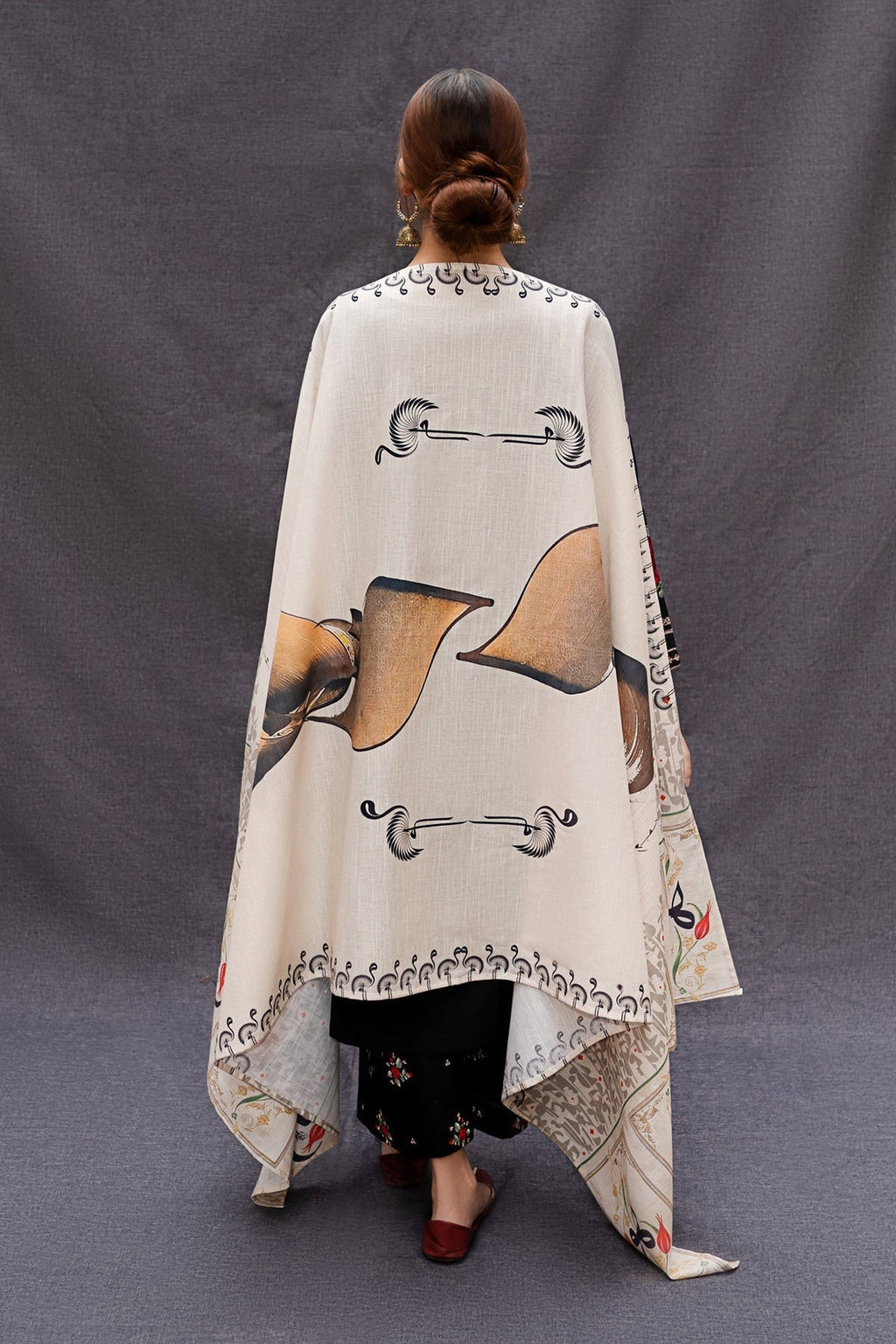 3PC Lawn Embroidered Shirt With Digital Printed Jauqard Dupatta-5007