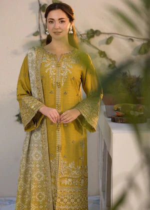 Lawn-3PC Embroidered Shirt with Digital Printed Jacquard Dupatta - 1324